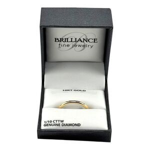 Brilliance Fine Jewelry 10K Yellow Gold 1/10 CTTW Ring Band Size 7 - 2.18g